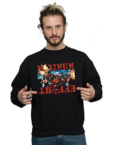 Image of Marvel Men's Deadpool Maximum Effort Sweatshirt XX-Large Black