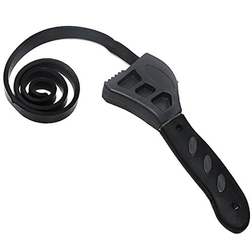 Image of 500mm Black Multifunction Adjustable Rubber Strap Wrench Spanner for Oil Filter Car Repair