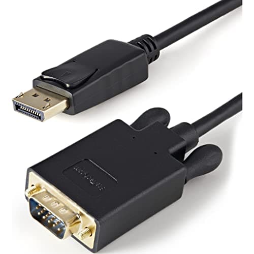 Image of StarTech.com 3ft (1m) DisplayPort to VGA Cable - Active DisplayPort to VGA Adapter Cable - 1080p Video - DP to VGA Monitor Cable - DP 1.2 to VGA Converter - Latching DP Connector (DP2VGAMM3B)
