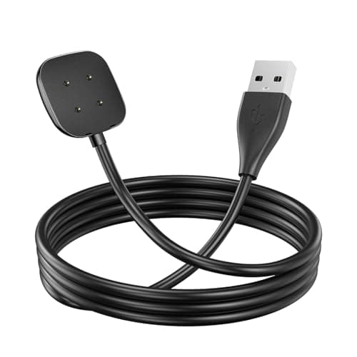 Image of MohLythrix Charger for Fitbit Versa 4 Charging Cable USB Magnetic Wireless Fast Charging Cord Replacement for Versa 4 Smartwatch, 100cm