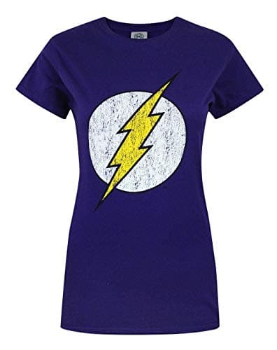 Image of DC Comics Offical Flash Distressed Logo Purple Women's T-Shirt