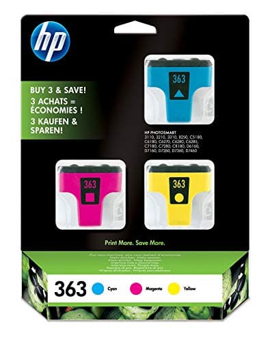 Image of HP CB333EE 363 Original Ink Cartridges, Cyan/Magenta/Yellow, Multipack