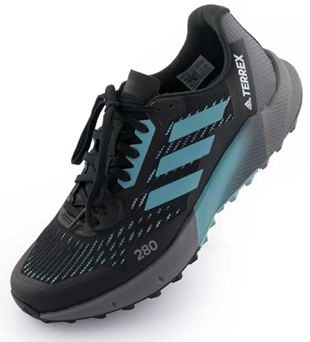 Image of adidas Terrex Agravic Flow 2 W, Women's Trail Running Shoes, Negbas/TONMEN/Ftwbla, 39 1/3 EU, Negbas Tonmen Ftwbla, 6 UK