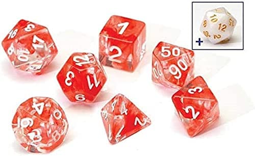 Image of Sirius Dice - Red Cloud Transparent Poly Set