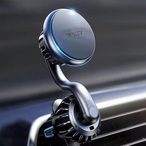 Image of XUKEY Universal 360° Magnetic Car Mobile Phone Holder Air Vent Mount w/2 Metal Plates,Universal Car Magnetic Holder Mobile Phone Stand 360° Rotating Air Vent Mount
