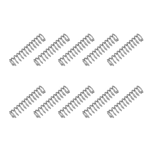 Image of sourcing map Small Compression Spring 3.5 mm OD 0.5 mm Wire Diameter 15 mm Free Length 304 Stainless Steel Extension Spring for Shop Home Repairs DIY Projects (Silver Tone, Pack of 10)