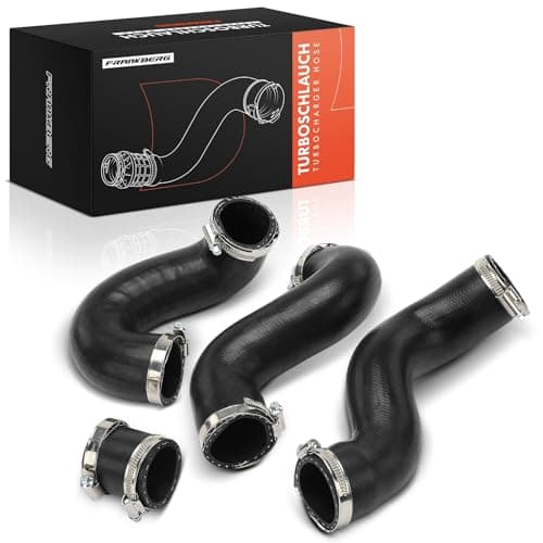 Image of Frankberg 4X Intercooler Turbo Hose Pipe Tube Diesel Compatible with Transporter IV Bus 70B 70C 70J 70K 7DB 7DC 7DJ 7DK 2.5 TDI Replace# 701145828,701145832A