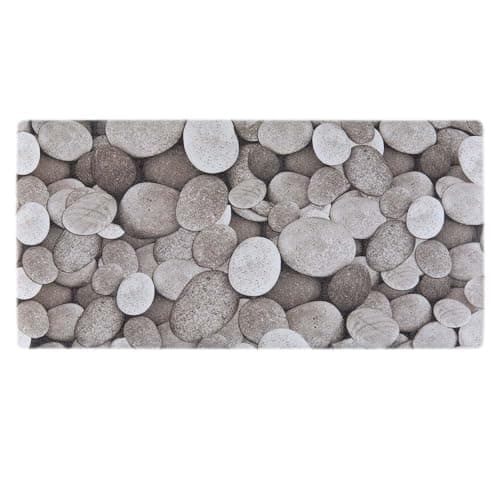 Image of AQUALONA® Bath Mat, Anti-Mould, Non-Slip - Extra Soft PVC, Machine Washable - BPA, Latex, Phthalate Free - Pebbles, 69 x 36 cm