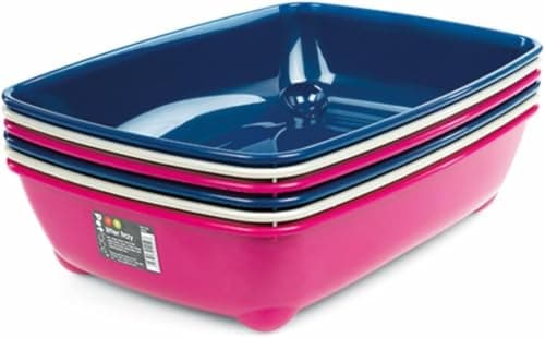 Image of Petface Cat Litter Tray, 42 cm, Suitable for All Cats, Assorted Colour at Random (Pack of 1)