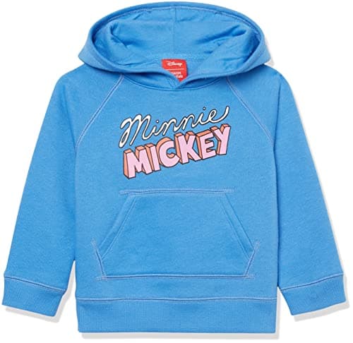 Image of Amazon Essentials Disney | Marvel | Star Wars | Frozen | Princess Girls' Fleece Pullover Hoodie Sweatshirt, Minnie Mickey, 11-12 Years