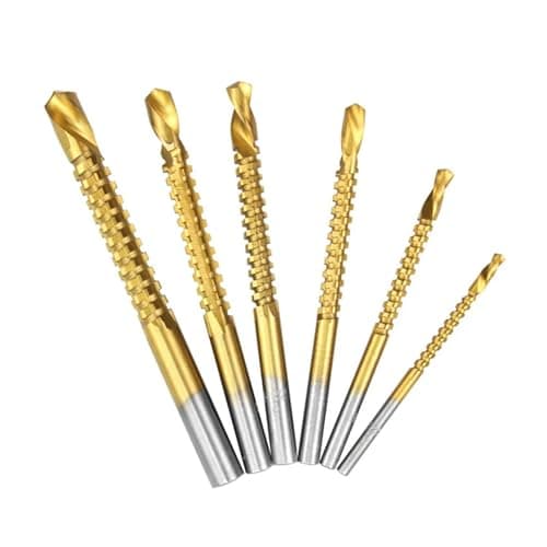 Image of ZDVHOMCB 3pcs 6mm Titanium Coated HSS Drill Bit Drill Metal Hole Grooving Drill Saw Carpenter Woodworking Tools ZDVHOMCB