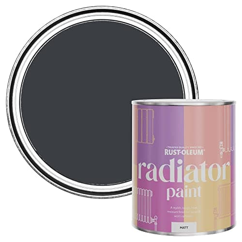 Image of Rust-Oleum Grey Radiator Paint in Matt Finish - Graphite 750ml