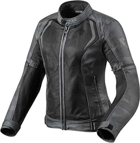 Image of FJT272-4510-L42 - Rev It Torque Ladies Motorcycle Jacket 42 Camo Black Grey (UK 14)