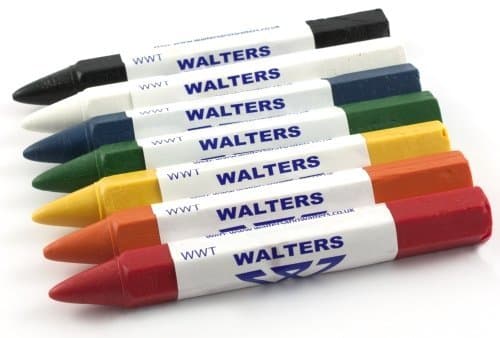 Image of Walters WWT Timber and Metal Industrial & Trade Wax Crayons, Yellow, Pack 3
