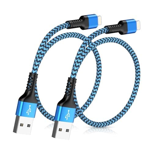 Image of iPhone Charger Cable Short 30CM, 2Pack Apple MFi Certified USB to Lightning Cable for iPhone 14 13 12 11 Pro Max XR X 8 7 6 5 SE