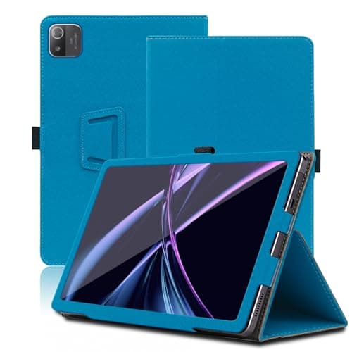 Image of Case for Acer Iconia Tab A10 (A10-21-A0T7) 10.1 inch, Acer Iconia Tab A10-21-A43P Tablet Case, Folding Stand Protective Cover with Pencil Holder and Wrist Strap, Full Protection. (Light Blue)