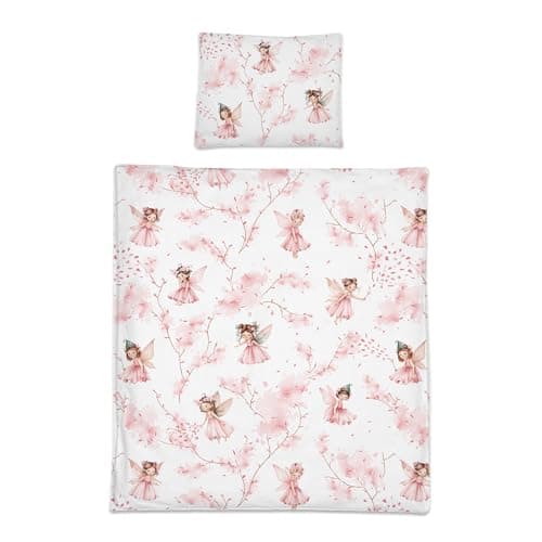 Image of Baby Comfort 2 Piece Baby Kids Bedding Set 80x70 cm Duvet Cover & Pillowcase 12M+ (Fairies)