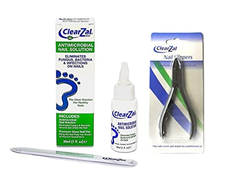 Image of Combo Pack - ClearZal Fungal Nail Treatment | Antimicrobial Nail Solution 30ml | ClearZal Barrel Nail Clippers- Heavy Duty Professional Clippers for Thick Tough Nails