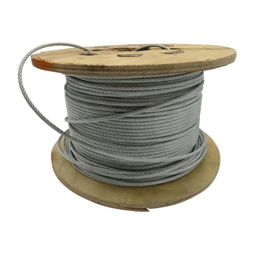 Image of Galvanised Steel Wire Rope Cable 6x19 3MM - 8MM (50M or 100M Reel Rigging 1960 ROHL Marine) (100 Metre Roll, 6MM)