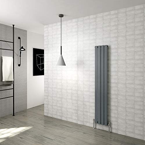 Image of Vertical Radiator Flat Panel Designer Central Heating Anthracite Rads Single 1600x272mm