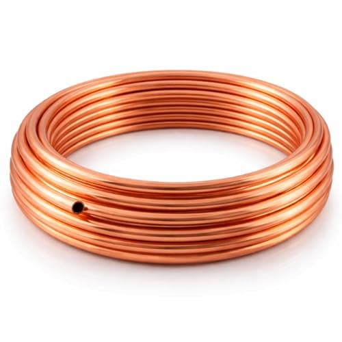 Image of MKGT 10mm Copper Pipe Coil Flexible Microbore Copper Tube – BS EN 1057 Certified – Suitable for Water, Gas, Heating & HVAC Installations – Compression & Solder Compatible (2 Metres)