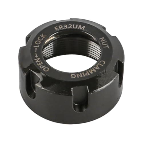 Image of Namvo Clamp Er32-Um (M40) Black Collet Clamp Nut For Cnc Milling Chuck Lathe Suitable For Er Cnc Lathe Metal Collet Nut Insert Router Parts