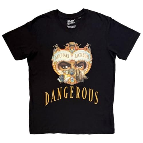 Image of Rock Off officially licensed products Michael Jackson Dangerous World Tour Men's Black T-Shirt