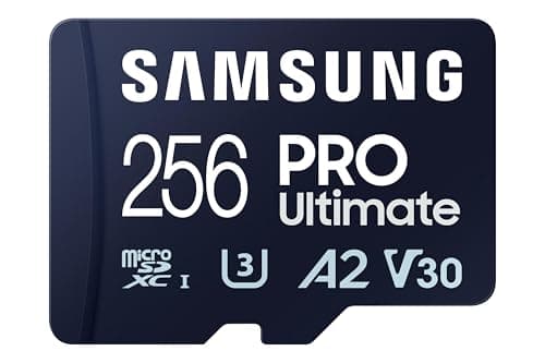 Image of Samsung PRO Ultimate microSD memory card, 256 GB, UHS-I U3, 200 MB/s read, 130 MB/s write, incl. SD adapter, for smartphone, drone or action cam