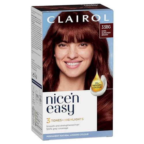 Image of Nice'n Easy Permanent Hair Dye Natural Dark Burgundy Brown 3.5bg