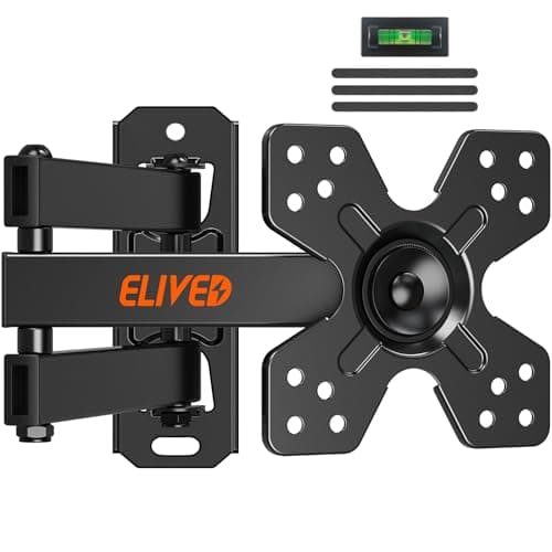 Image of ELIVED TV Wall Bracket Tilt Swivel for Most 14-30 Inch TVs up to 15KG, Max VESA 100x100mm, Full Motion TV Bracket with Articulating Arm, Monitor Wall Mount for LED, LCD, OLED Flat/Curved Screens