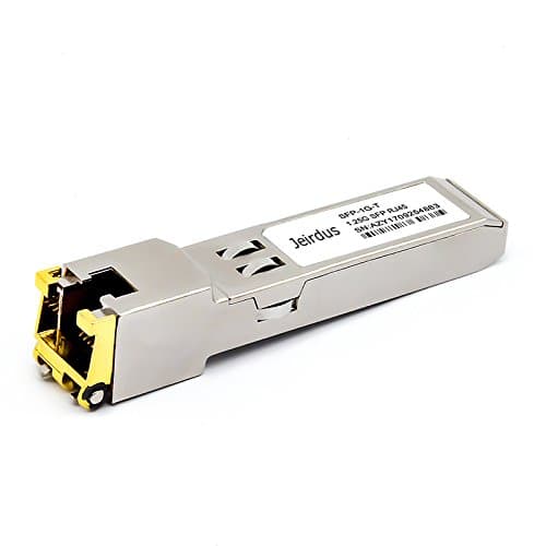 Image of Jeirdus for Brocade E1MG-TX, XBR-000190, 1000Base-T Copper SFP Transceiver Module, RJ-45 Connector