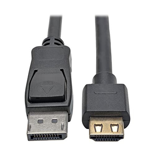 Image of Tripp Lite Eaton DisplayPort 1.2a to HDMI Adapter Cable, Active with Gripping HDMI Plug M/M DP 4K, 10' (P582-010-HD-V2A)