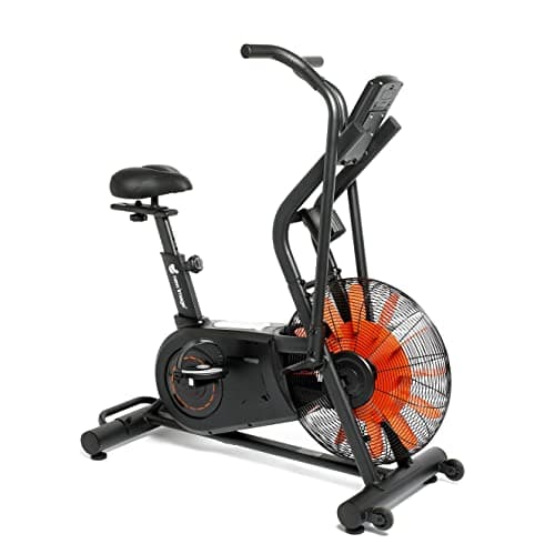 Image of New Image Cyclone X3 Air Assault Exercise Bike - Unlimited Resistance Levels - LCD Display to Monitor RPM, Speed, Distance, Time & Calories Burned - Reinforced Steel Construction Design