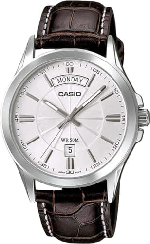 Image of Casio MTP-1381 Series Analog Quartz Men's Watch, Dark Brown MTP-1381L-7AV, Classic