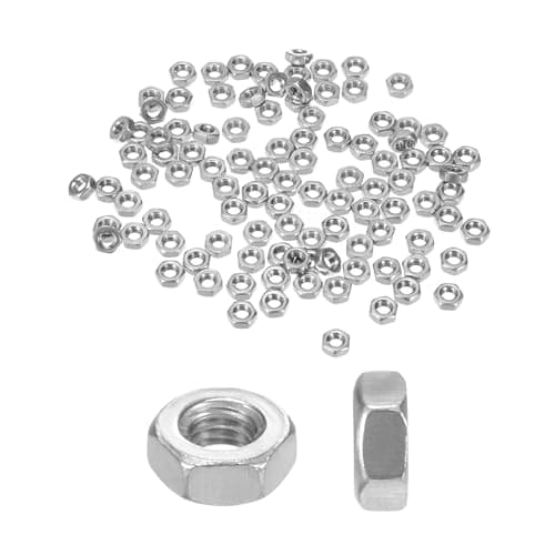 Image of M METERXITY 100-Pack Metric Hex Nuts M3 x 0.5mm Thread Stainless Steel Hexagon Nut Hex Nut Metric Nuts for Machinery/Automotive/Repair/Industrial