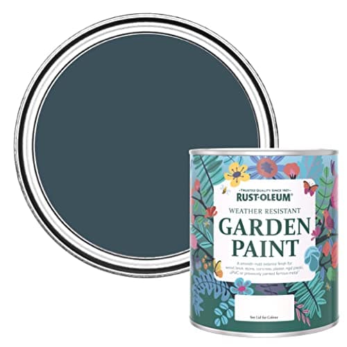 Image of Rust-Oleum Blue Mould Resistant Garden Paint in Matt Finish - Evening Blue 750ml