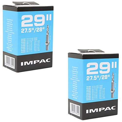 Image of Impac x Mountain Bike Inner Tubes-Presta Valve (Pair) Fits, Black, 27.5 (2-2.35) 28 29 (1.75-2.35) (48104/X2)