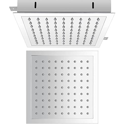 Image of Milano Arvo 280mm Square Ceiling Mounted Recessed Shower Head - Chrome