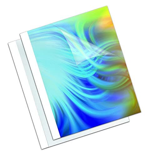 Image of Fellowes 6mm Thermal Binding Covers - 44-60 Sheet Capacity - Pack of 100 White Thermal Binding Covers