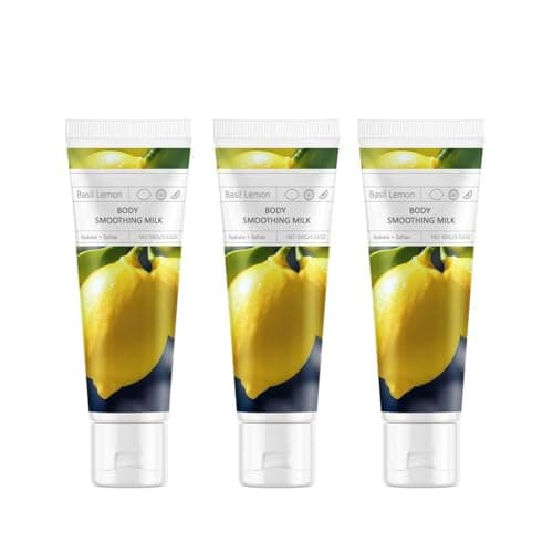 Image of Smooth Lemon Body Butter, Body Moisturiser for Women, Fast Absorbing Whipped Moisturizer With Herbal Citrus Scent, Natural Skin Care Gentle Soothing, For Velvety Skin Texture (3, 100g)