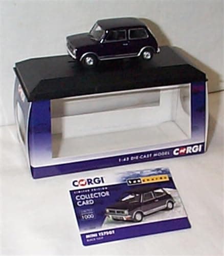 Image of Corgi Vanguards Austin Mini 1275GT Black Tulip 1972 vehicle 1:43 scale diecast model