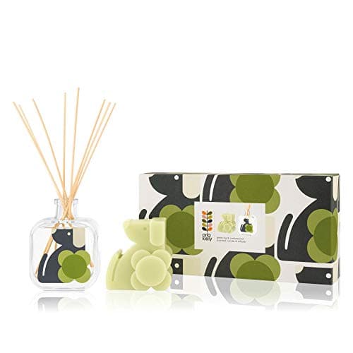 Image of Orla Kiely Dog Molded Candle and Diffuser Gift Set Green Default Title