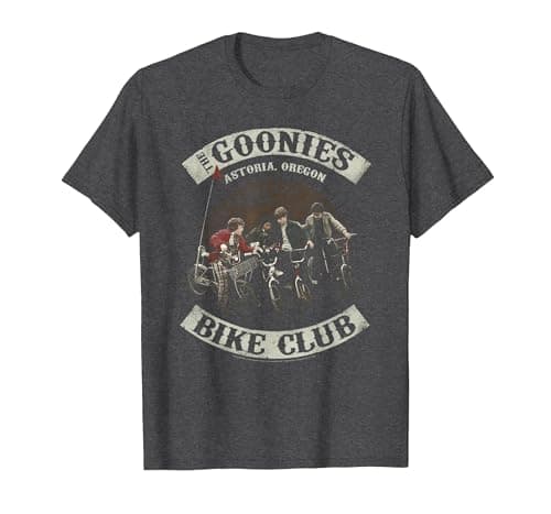 Image of The Goonies Bike Club T-Shirt, Men, Dark Heather Grey, X-Large