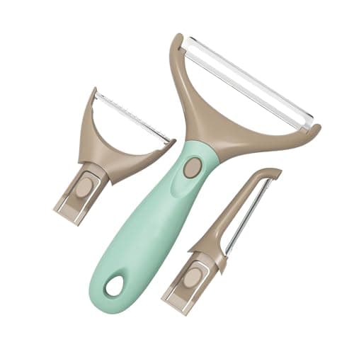 Image of PRIMES Potato Peeler, Y-Shaped Swivel Vegetable Peeler, 3 - Type Peeler, Fruit Peeler for Kitchen, Non-Slip Grip Peeler, Ergonomic Handle Sharp Blade Stainless Steel Peeler