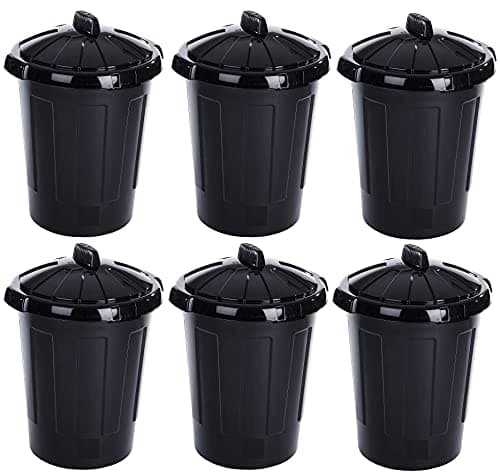 Image of Easy Shopping® 80 Litre 80L Extra Large Black Plastic Dustbin Kitchen House Garden Storage Animal Feed Unit Bin with Clip Locking Lid (6)