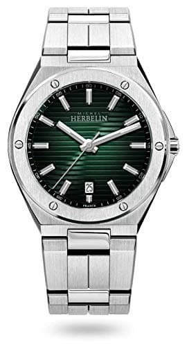 Image of Michel Herbelin Cap Camarat Quartz | Stainless Steel Bracelet | Green Dial 12245/B16