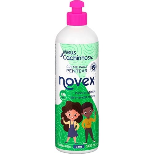 Image of Novex My Little Curls Leave-In Conditioner for Kids 3+, Enriched with Castor Oil and Shea Butter for Detangling Knots and Moisture Curls, Suitable for all Curly and Kinky Hair 300ml