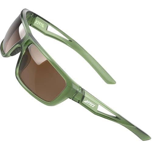 Image of ATTCL Sports Polarized Sunglasses For Men Cycling Driving Fishing 100% UV Protection J2021 Toushenlv-Brown UV400 CAT 3 CE