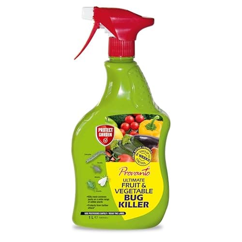 Image of Provanto Ultimate Fruit and Vegetable Bug Killer, 1L - Fast Acting Bug Spray - 2 Weeks Protection for Fruit and Vegetable Plants - Contact Insecticide for Indoor & Outdoor Plants