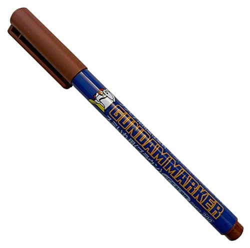 Image of GSI Creos MR.Hobby GM03 Gundam Marker, Panel Liner Type, Ink Pen, for Painting Gunpla, Brown, Extra Fine